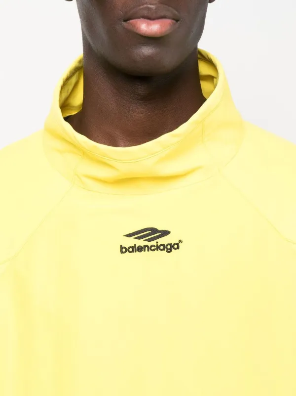 Balenciaga Logo Oversized Sweatshirt Yellow FARFETCH