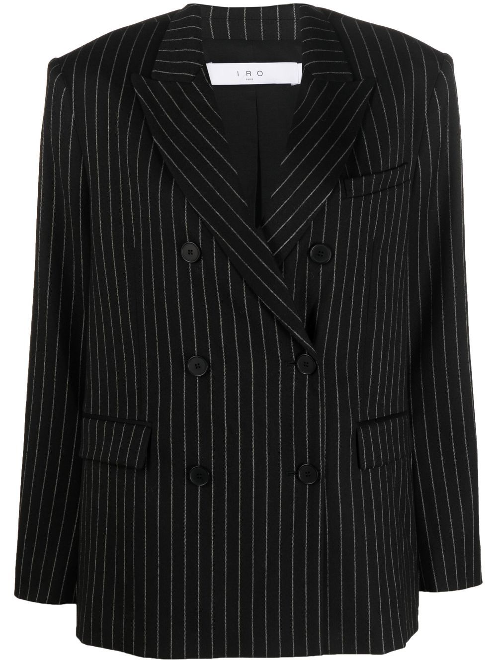 Shop Iro Goni Pinstripe Tailored Blazer In Black