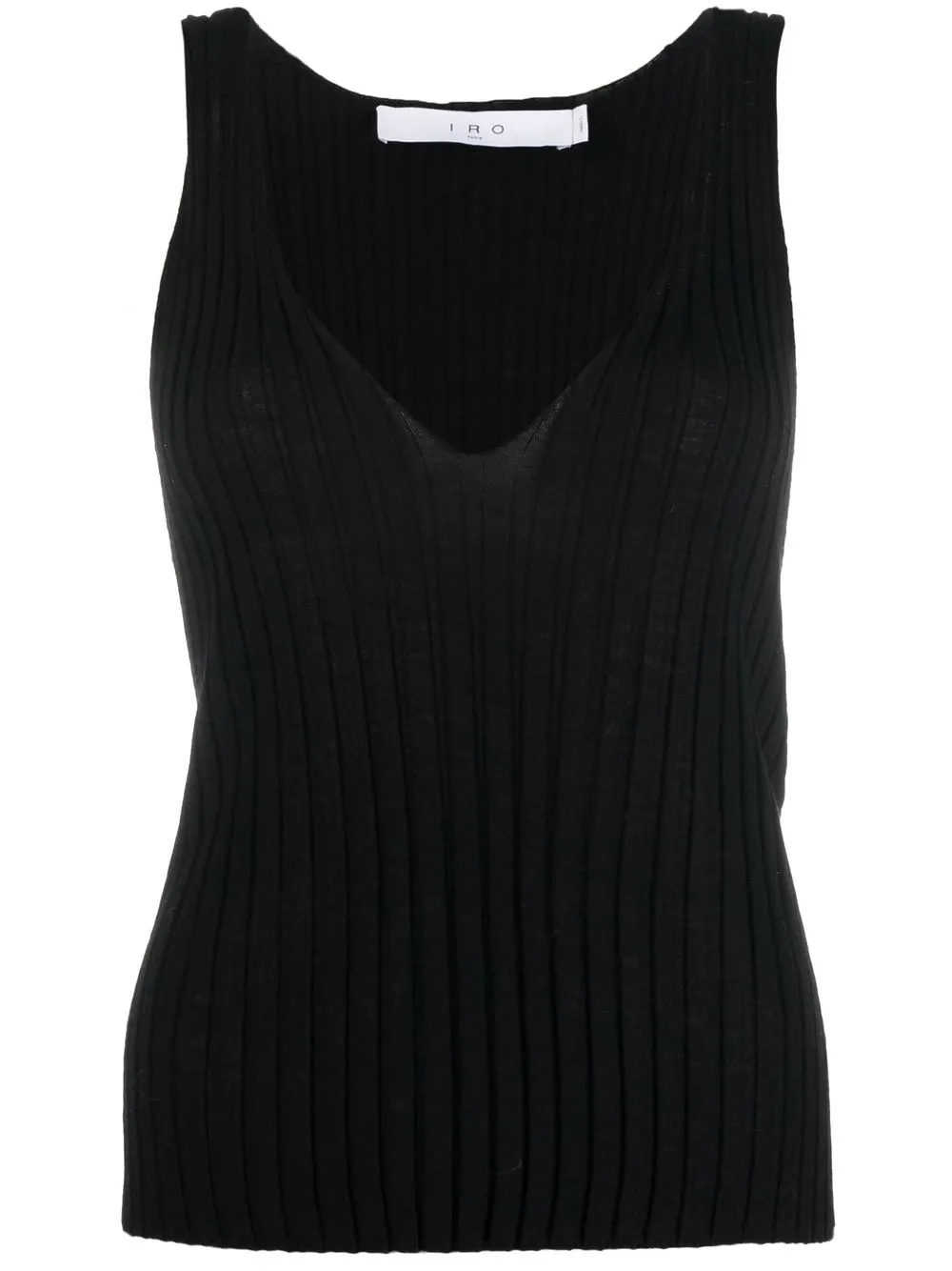 

IRO top tejido con cuello en V - Negro