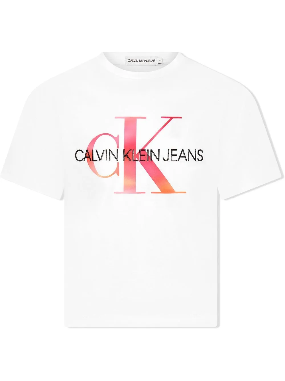 

Calvin Klein Kids playera con logo estampado - Blanco