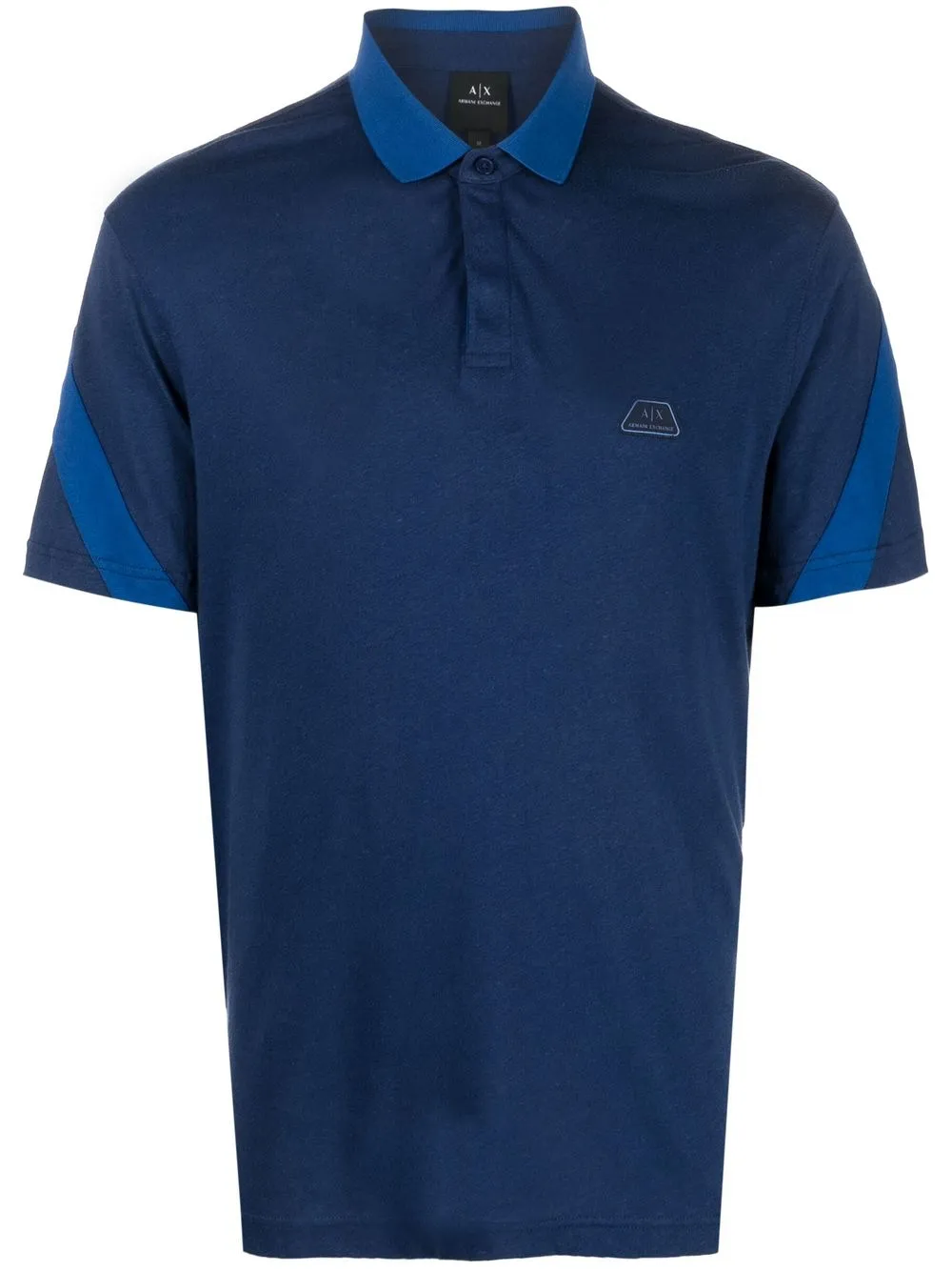 

Armani Exchange playera tipo polo con cuello en contraste - Azul