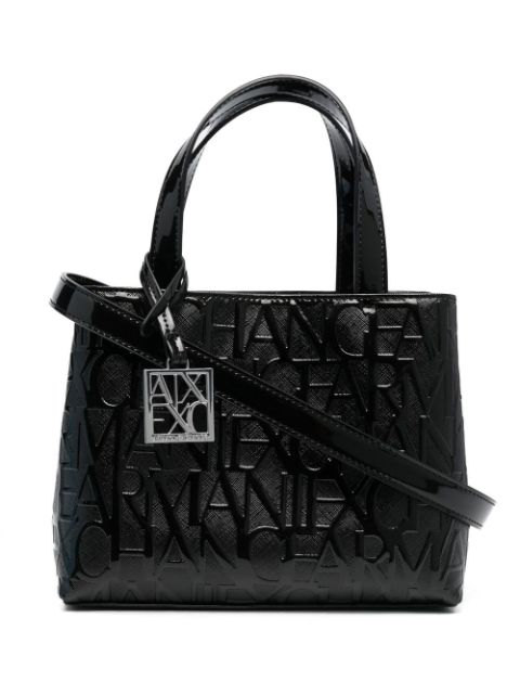 Armani Exchange all-over embossed logo tote Women