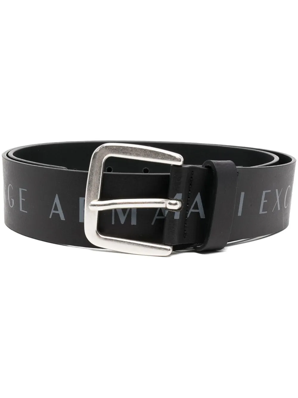 

Armani Exchange cinturón con logo estampado - Negro