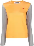 Comme Des Garçons Play two-tone sweater - Yellow