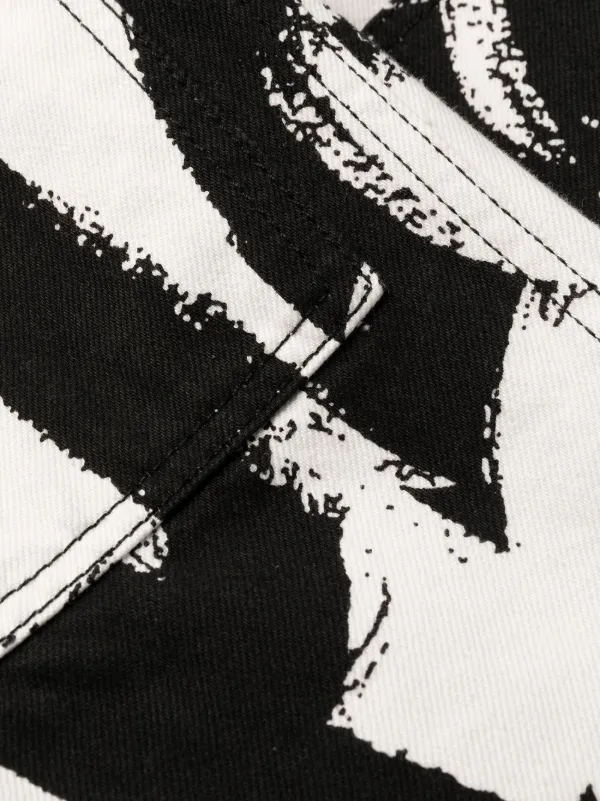 Alexander McQueen Graffiti-print straight-leg Jeans | White | FARFETCH