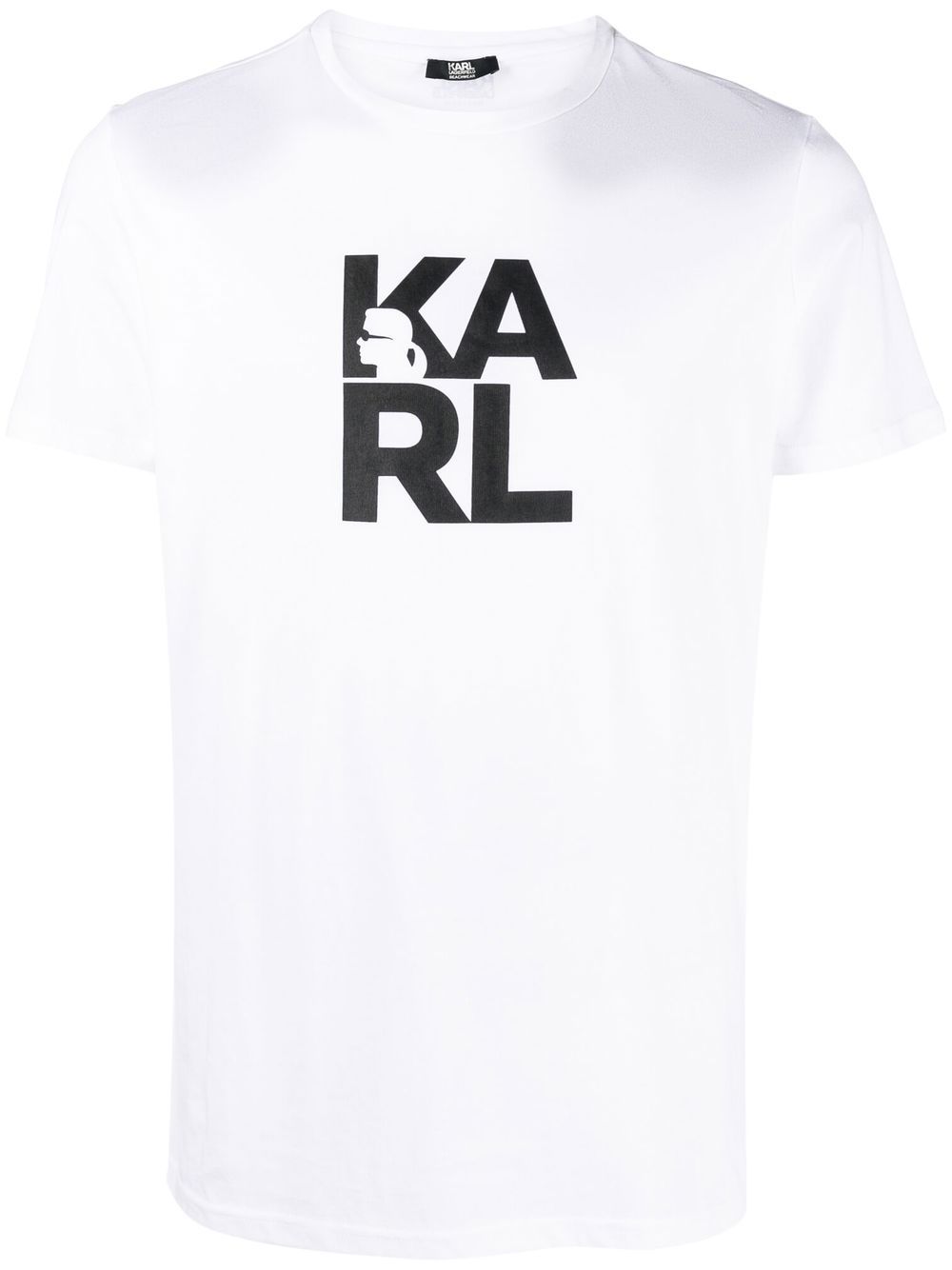 

Karl Lagerfeld playera manga corta con logo estampado - Blanco