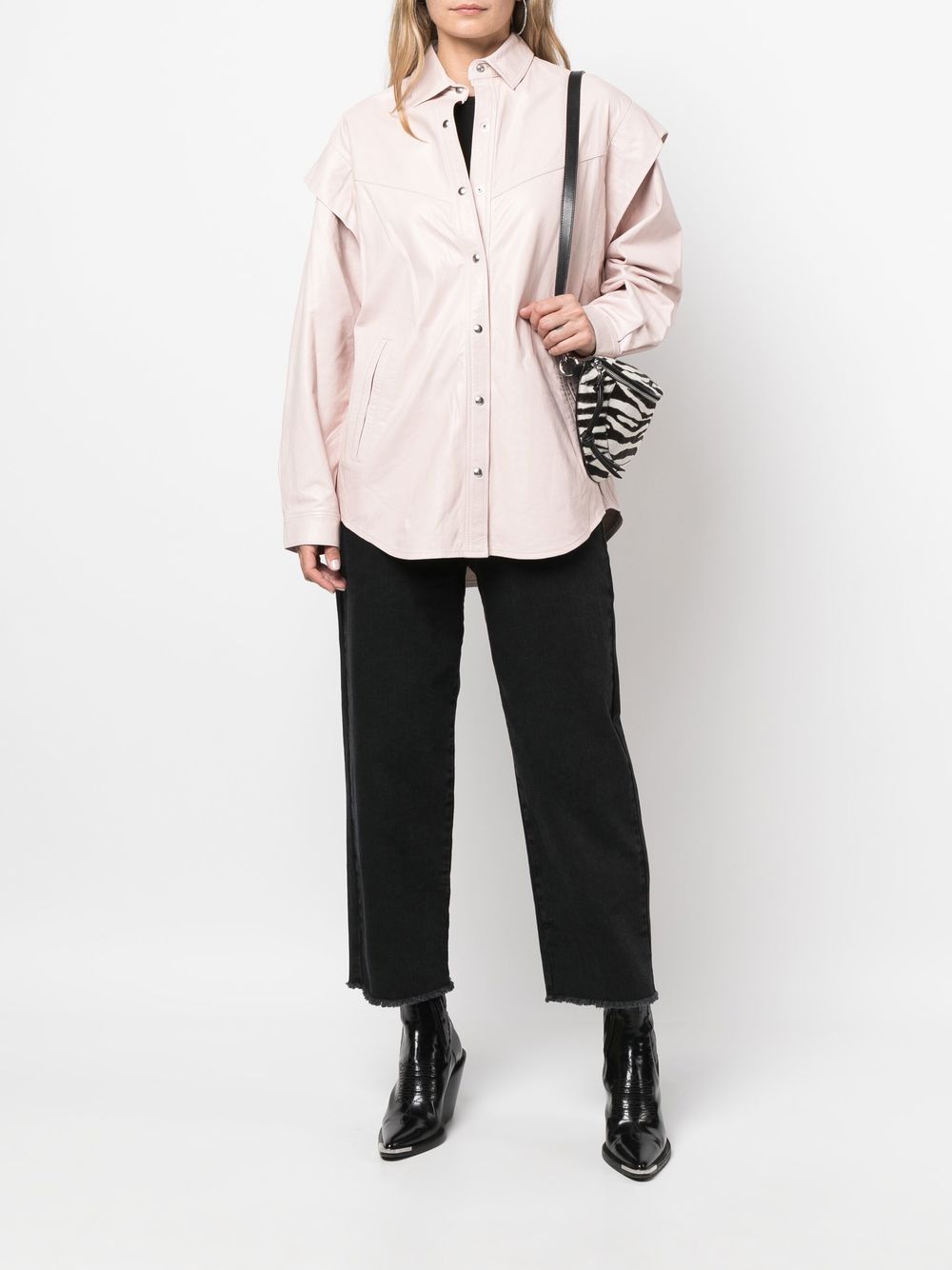 IRO Blouse met gelaagde mouwen - Roze