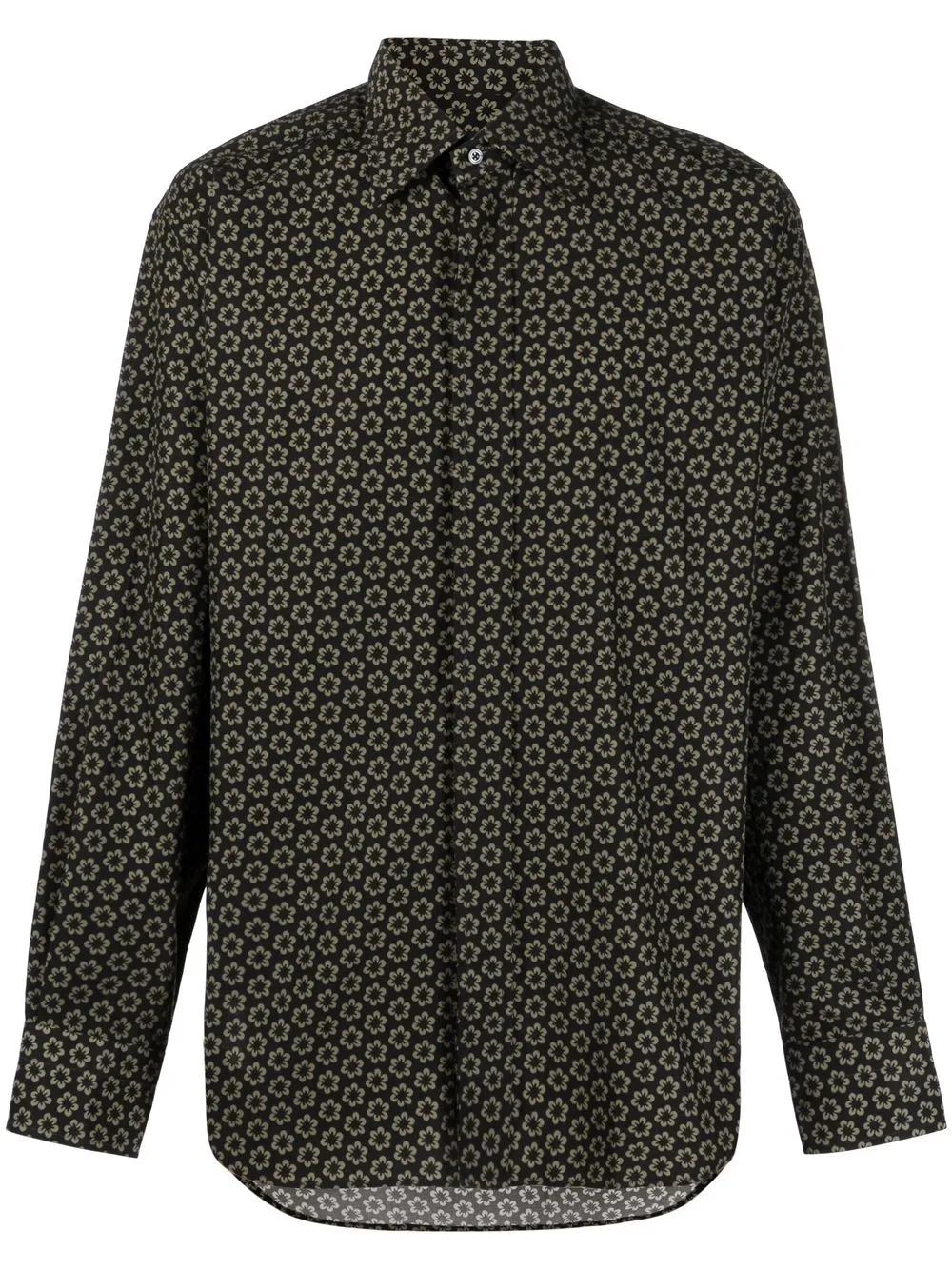 

TOM FORD camisa manga larga con estampado floral - Negro