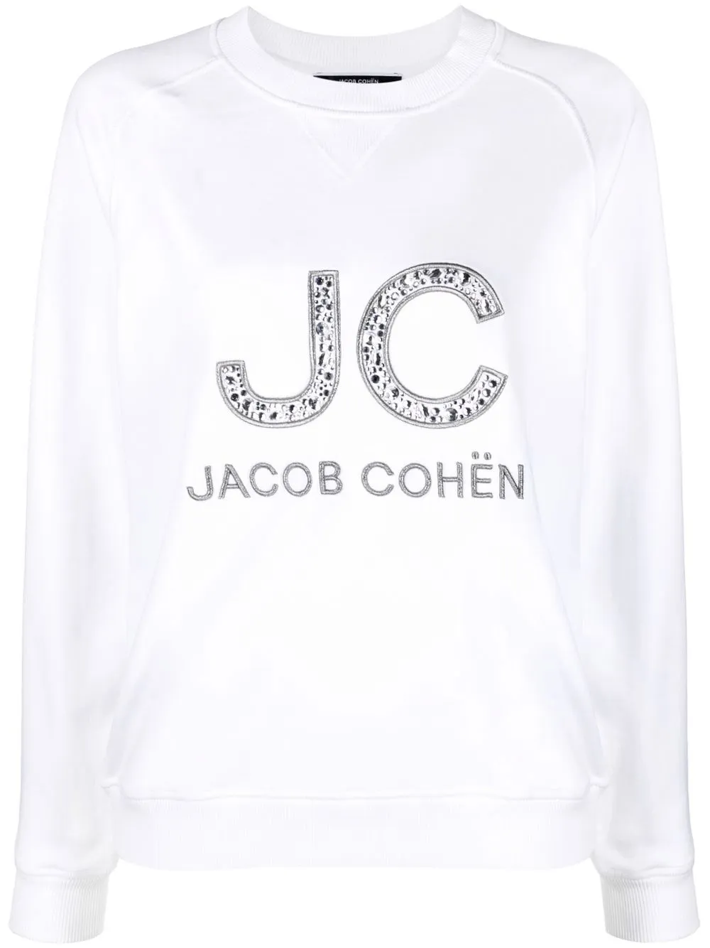 

Jacob Cohen sudadera con logo bordado - Blanco