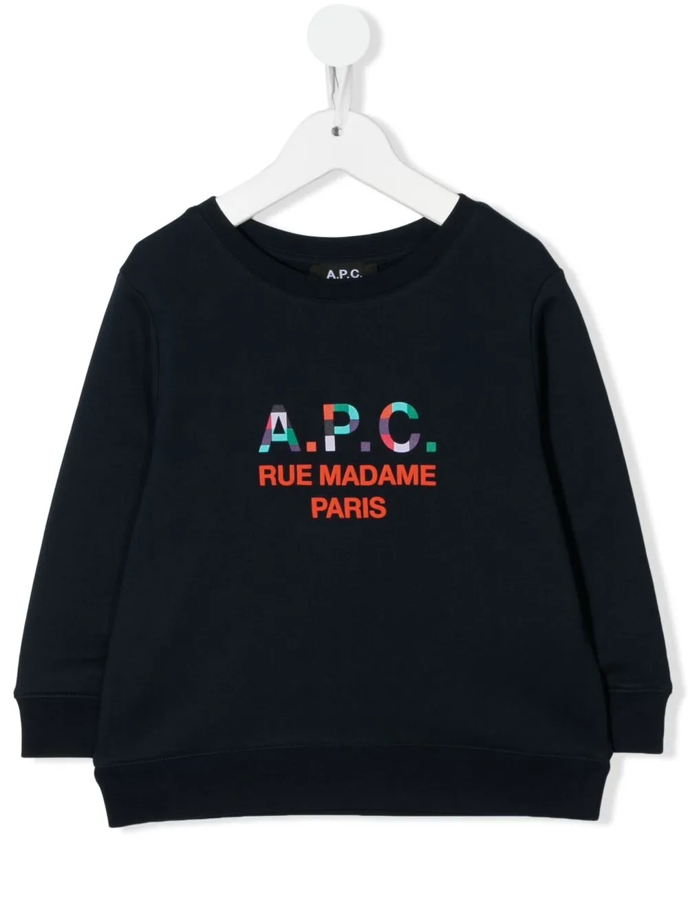 

A.P.C. KIDS logo-print cotton sweatshirt - Blue