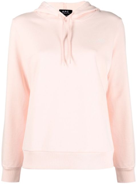 A.P.C. embroidered drawstring hoodie Women