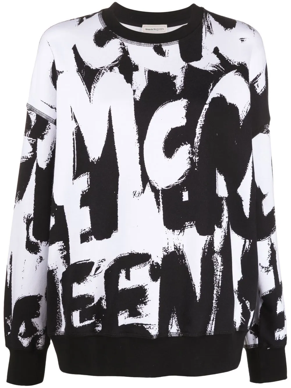 

Alexander McQueen sudadera con logo estampado - Blanco