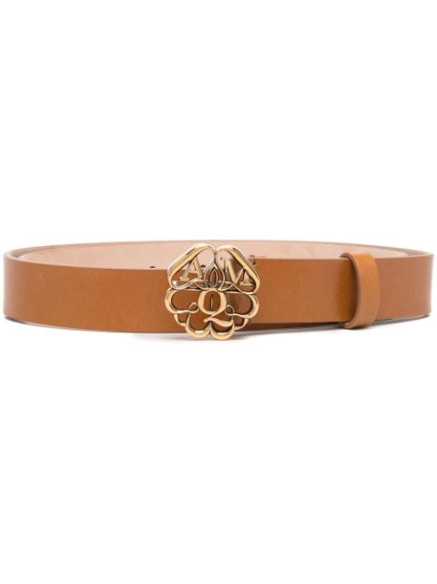 Alexander McQueen logo embellished buckle belt Women