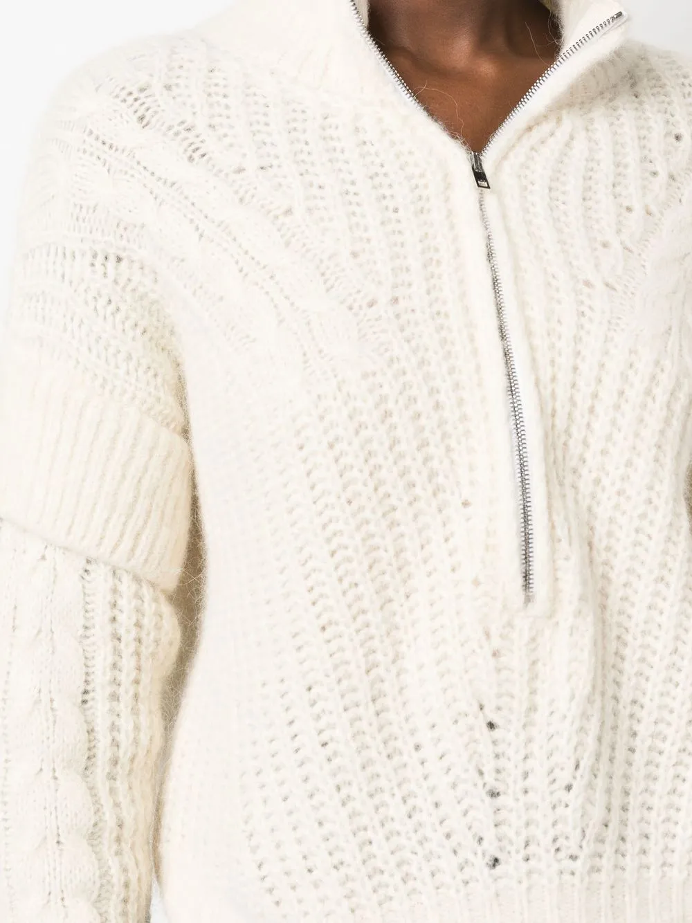 IRO JILANA HALF-ZIP KNIT JUMPER