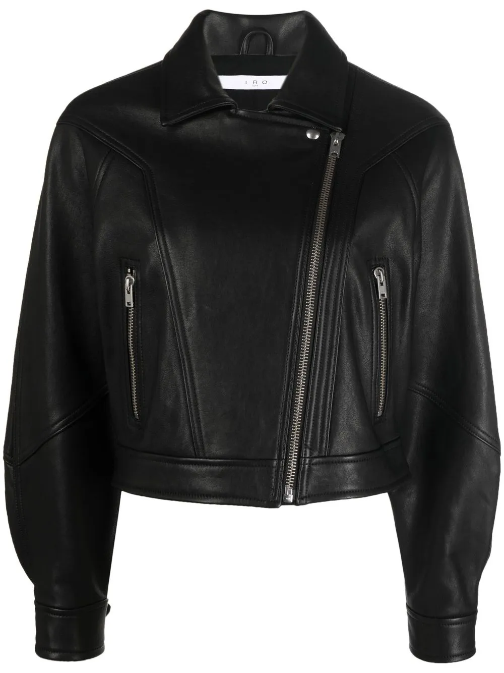 

IRO cropped biker jacket - Black