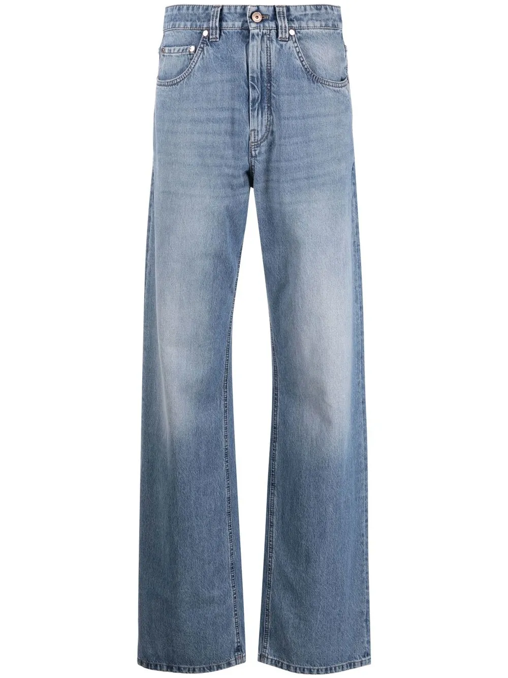 

Brunello Cucinelli boyfriend bleach-effect jeans - Blue