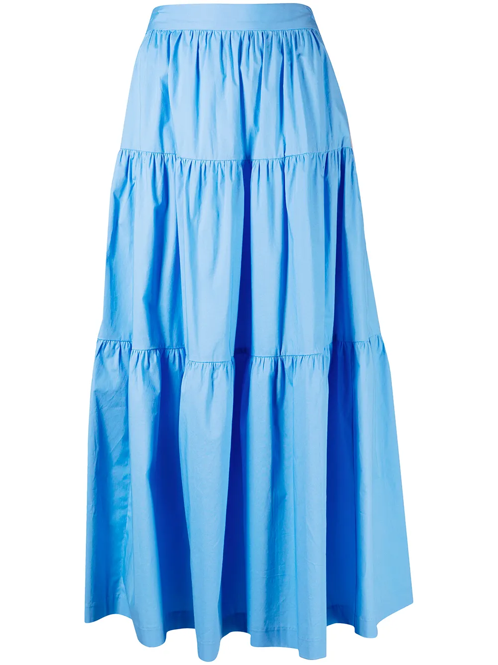 

STAUD tiered high-waisted skirt - Blue