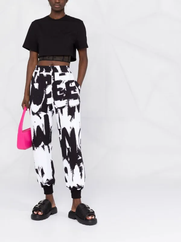 Alexander McQueen graffiti-print Track 