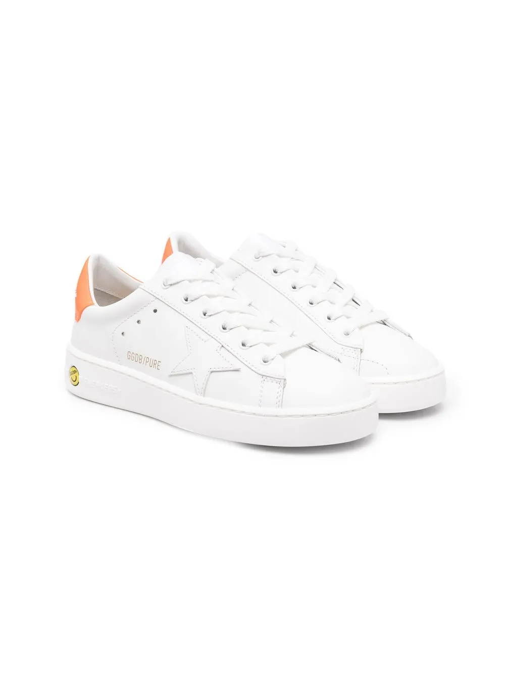 

Golden Goose Kids Purestar leather sneakers - White