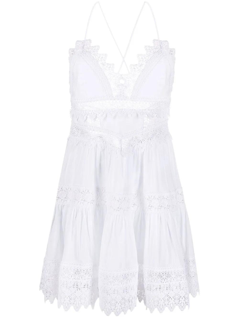 

Charo Ruiz Ibiza Rachel crochet-trim minidress - White