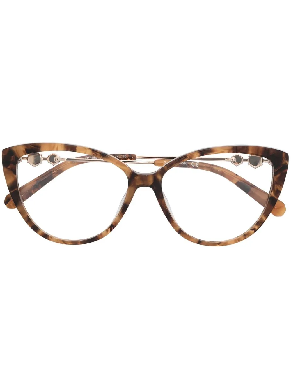

Swarovski lentes con armazón cat eye y detalles de cristal - Marrón