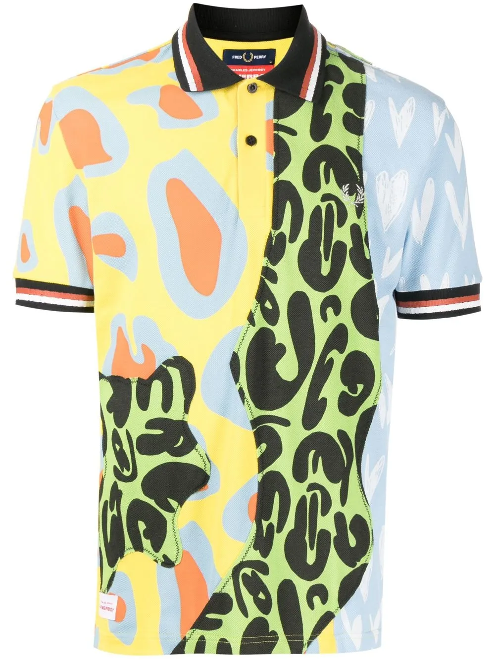 

Fred Perry x Charles Jeffrey LOVERBOY patchwork polo shirt - Multicolour