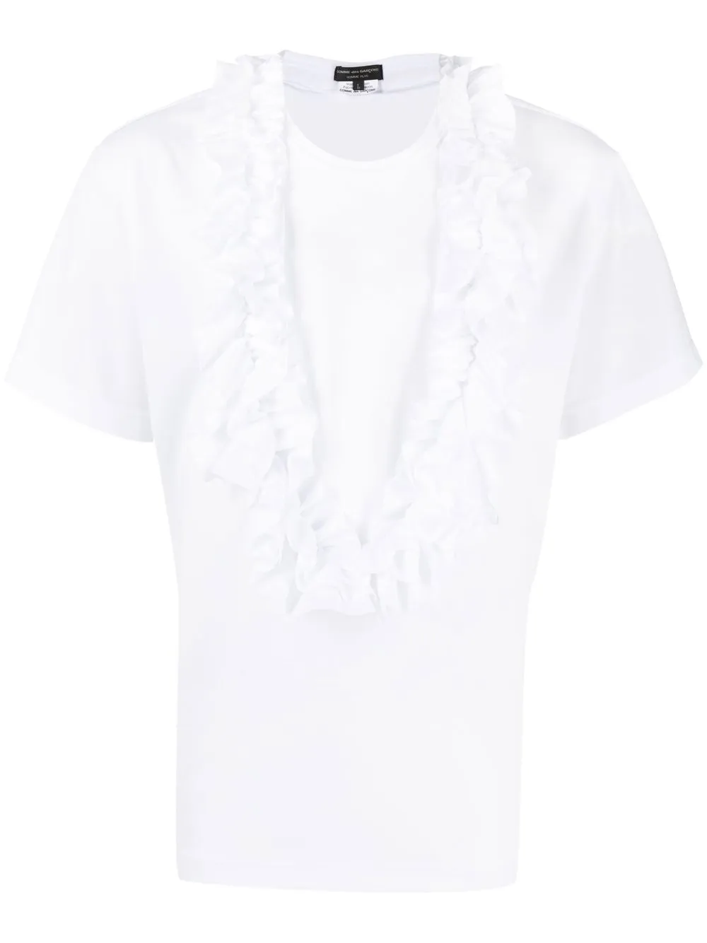 

Comme Des Garçons Homme Plus ruffled short-sleeve T-shirt - White