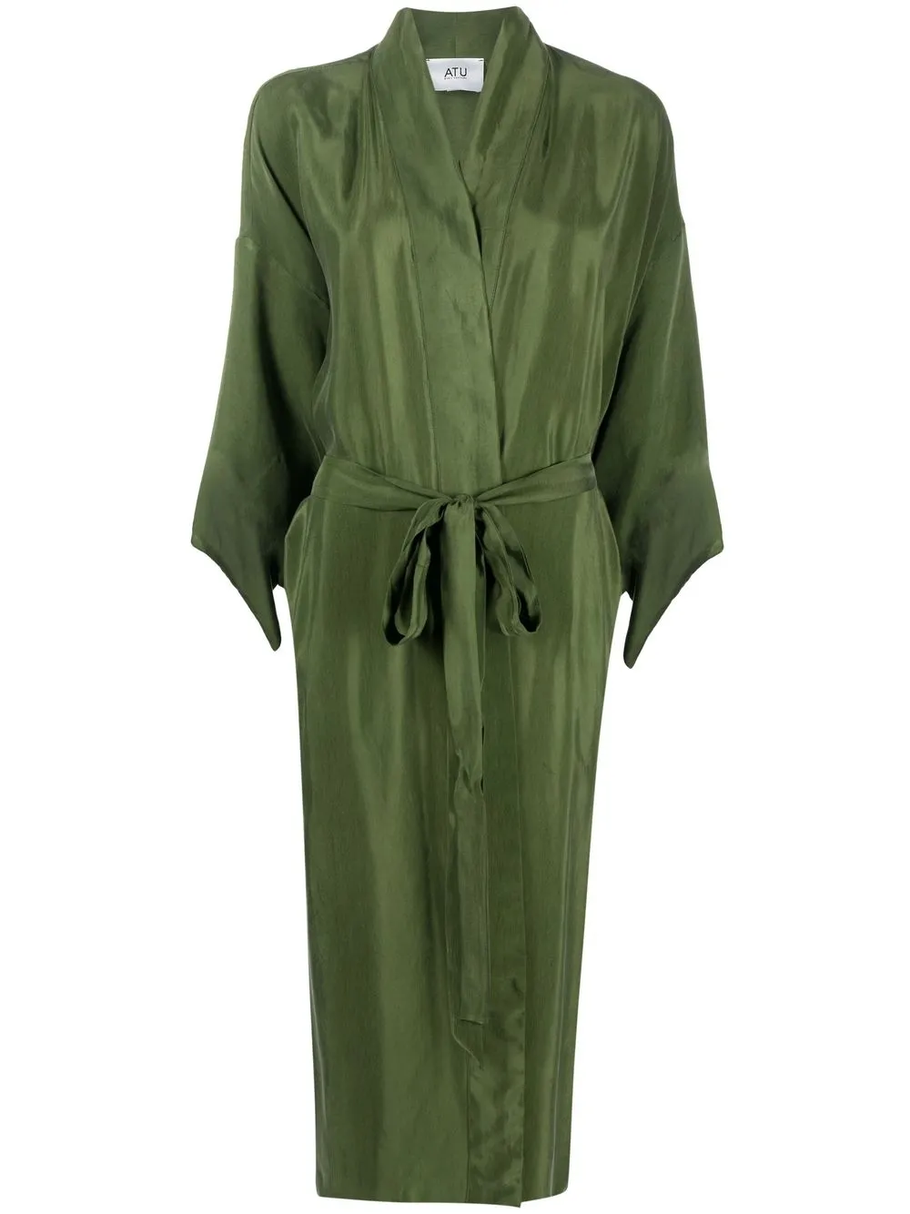 

Atu Body Couture draped robe-style coat - Green