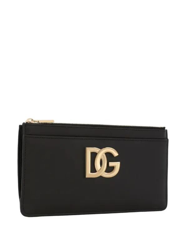 Dolce & Gabbana Leather Zip Card Holder