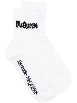 2024年 お歳暮・冬ギフト特集 Alexander McQueen 靴下 ロゴ アレキサンダー・マックイーン レッグウェア