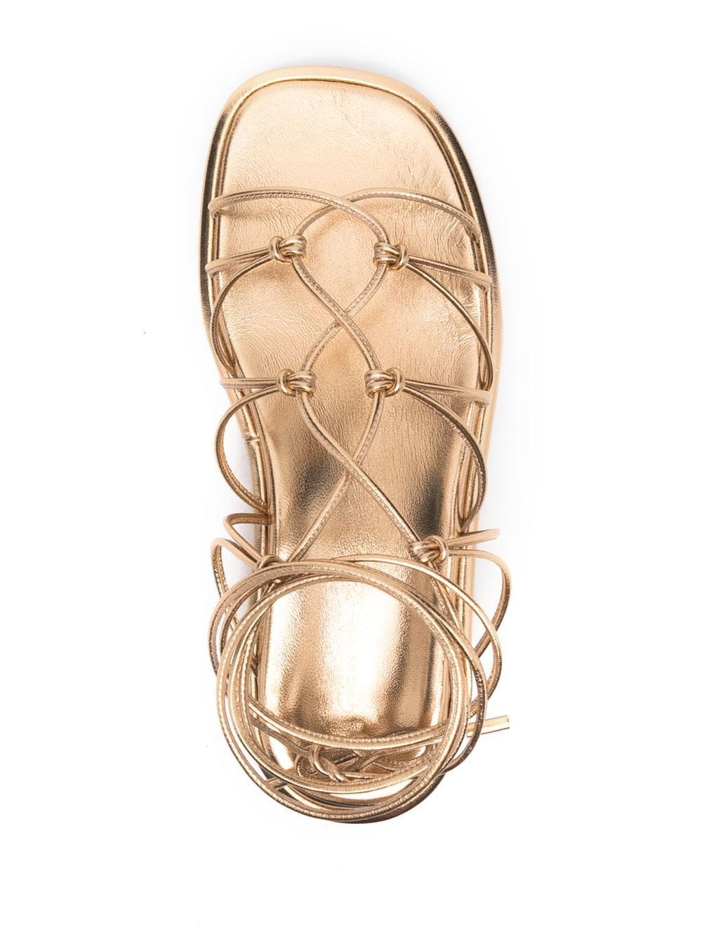 Shop Gianvito Rossi Minas Flatform Sandals In Gold