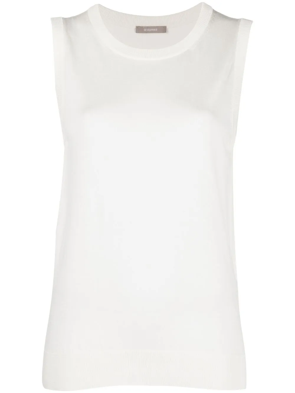 

12 STOREEZ silk-blend knitted tank top - Neutrals