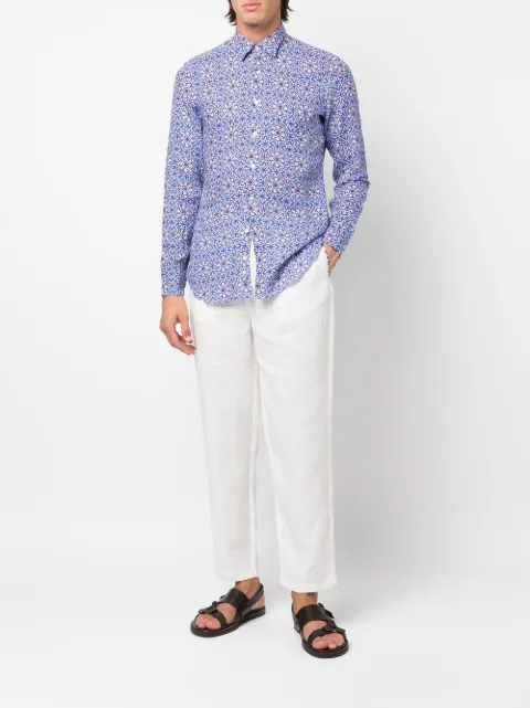 PENINSULA SWIMWEAR abstract-print Linen Shirt - Farfetch