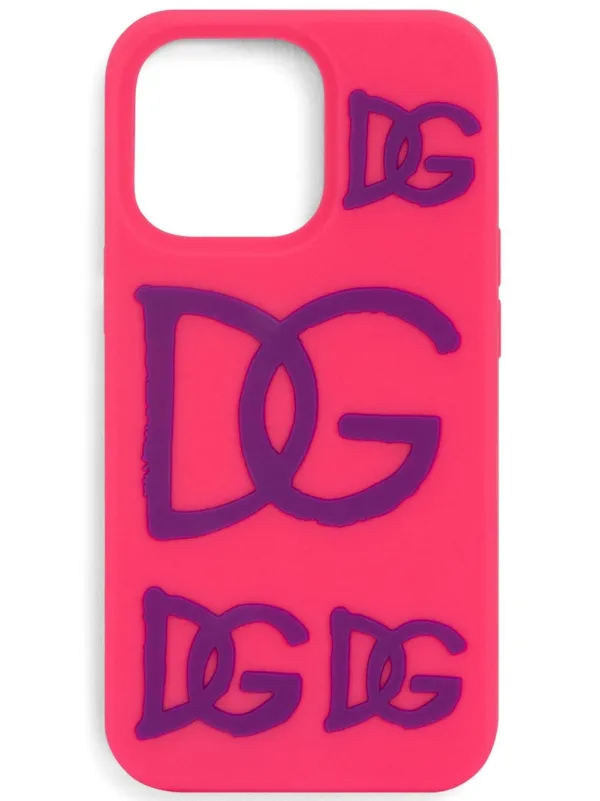 Dolce & Gabbana Capa Para iPhone 13 Pro Com Logo DG | Rosa