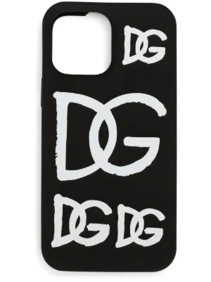 Dolce & Gabbana logo-embossed iPhone 14 Pro Max Case - Black