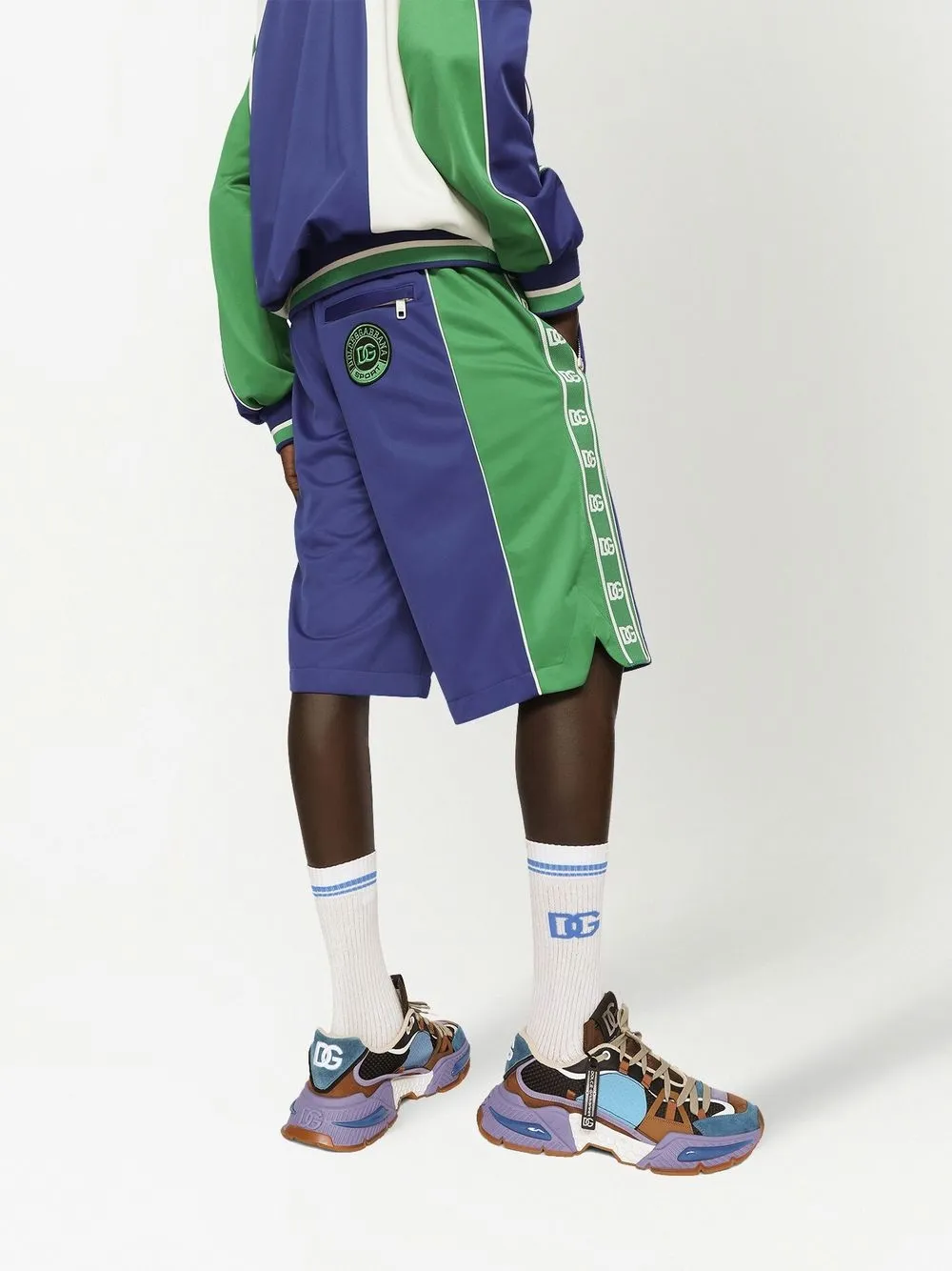 Dolce & Gabbana colour-block Track Shorts | Blue | FARFETCH