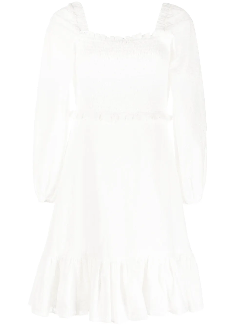 

Veronica Beard vestido Denise con cuello cuadrado - Blanco