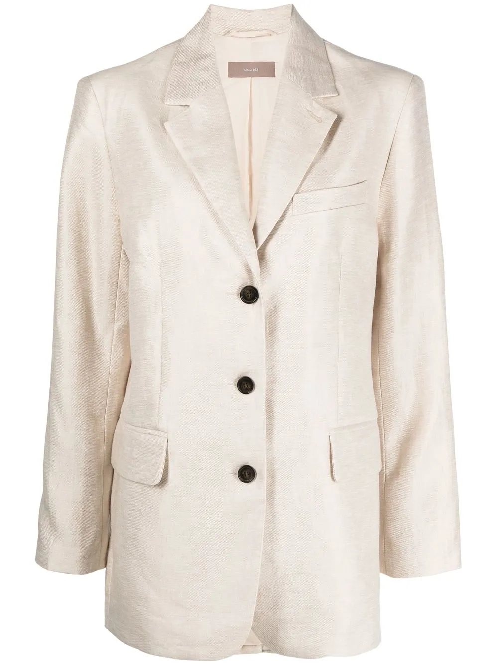 

12 STOREEZ single-breasted linen blazer - Neutrals