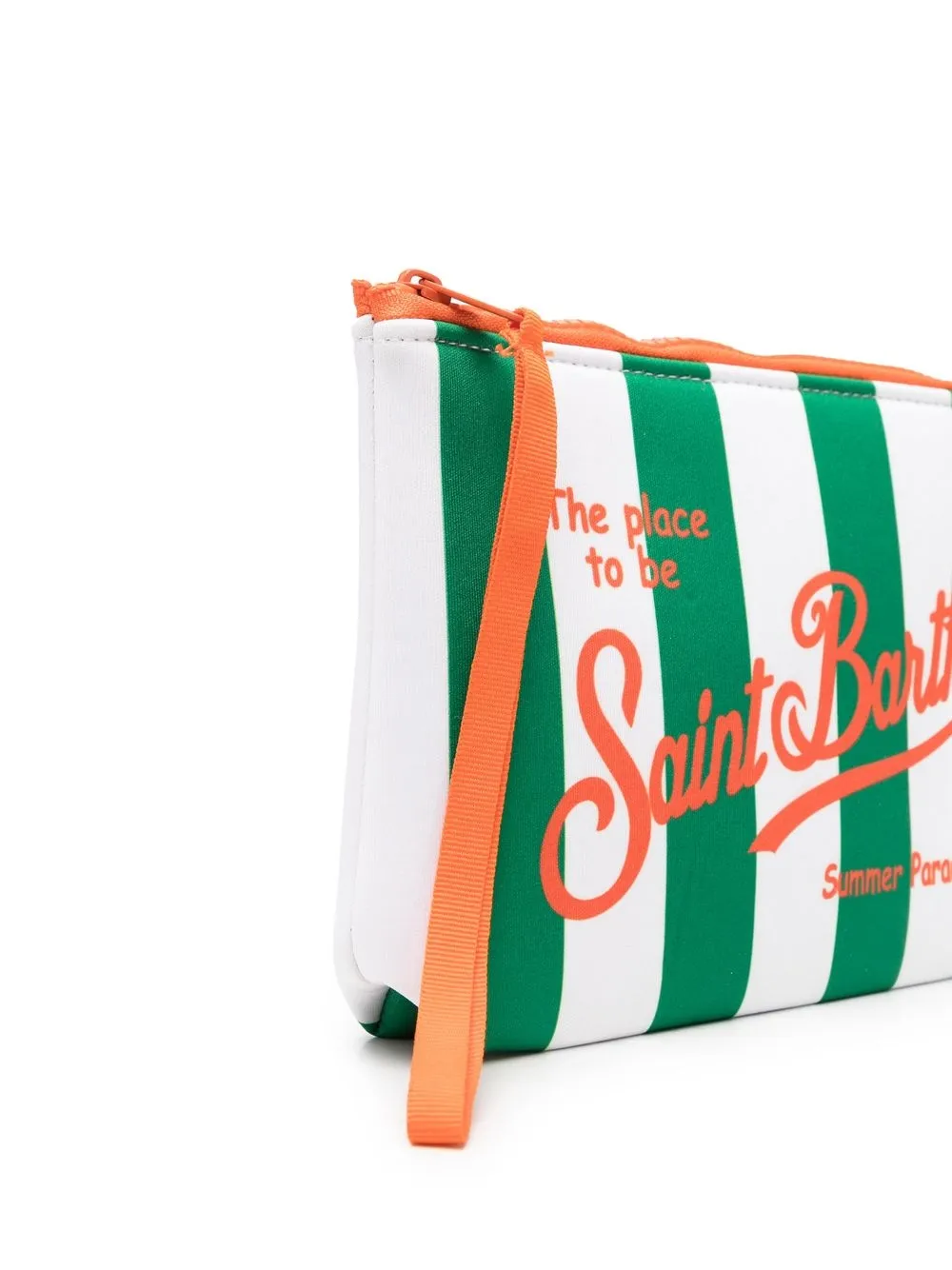 MC2 Saint Barth Aline gestreepte clutch Groen