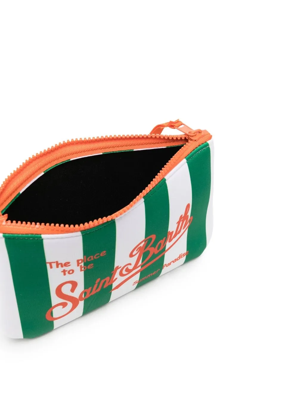 MC2 Saint Barth Aline gestreepte clutch Groen