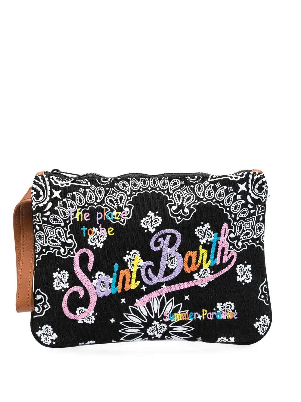 

MC2 Saint Barth Parisienne paisley-print make up bag - Black