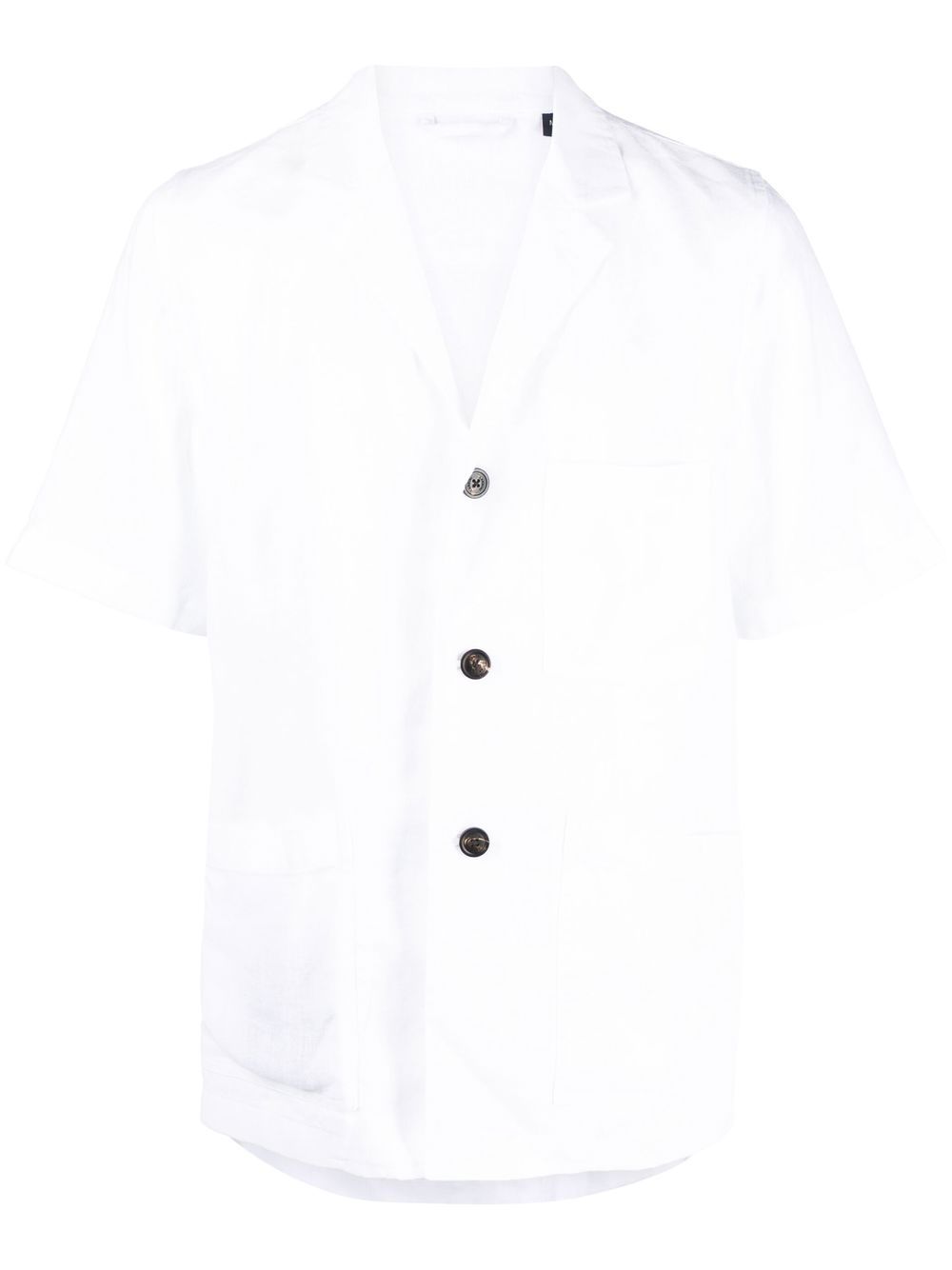 

Lardini notched-collar short-sleeved shirt - White