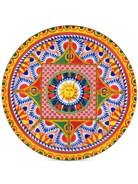 Dolce & Gabbana Carretto-print porcelain charger plate