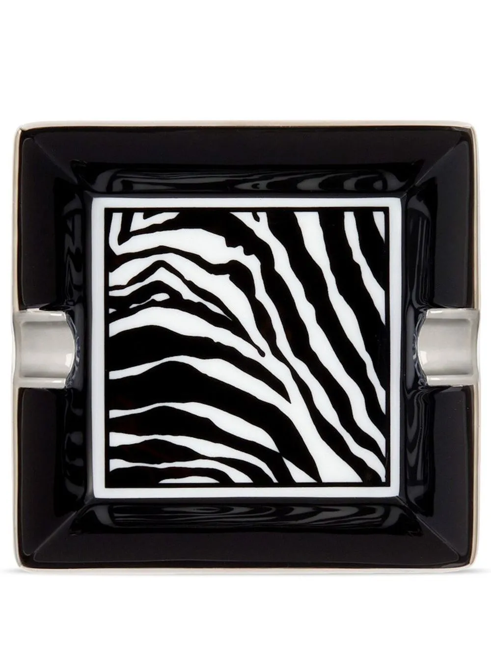 

Dolce & Gabbana zebra-print porcelain ash-tray - Black