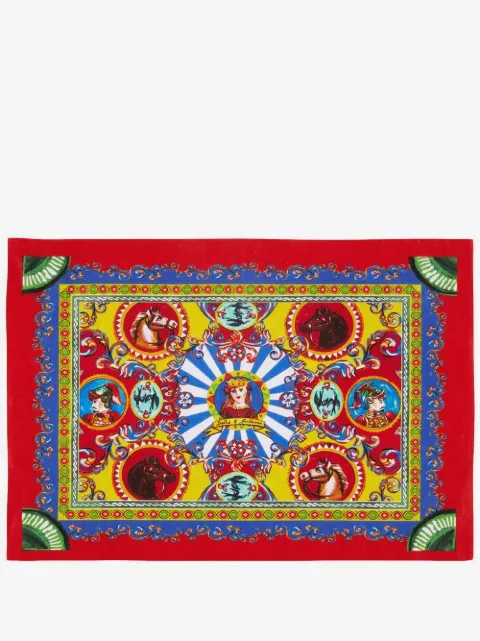 Dolce & Gabbana Carretto-print placemat and napkin set