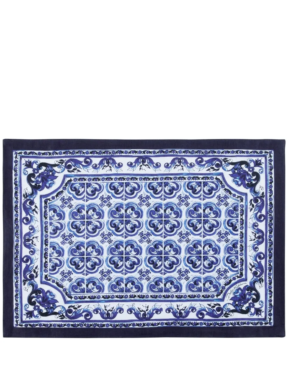 

Dolce & Gabbana Blu Mediterraneo-print placemat and napkin set - Blue