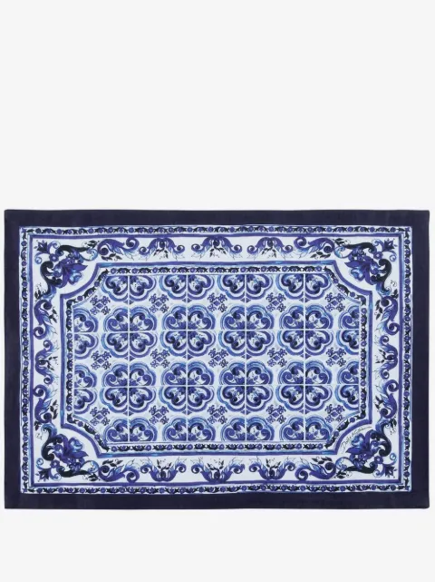 Dolce & Gabbana Blu Mediterraneo-print placemat and napkin set