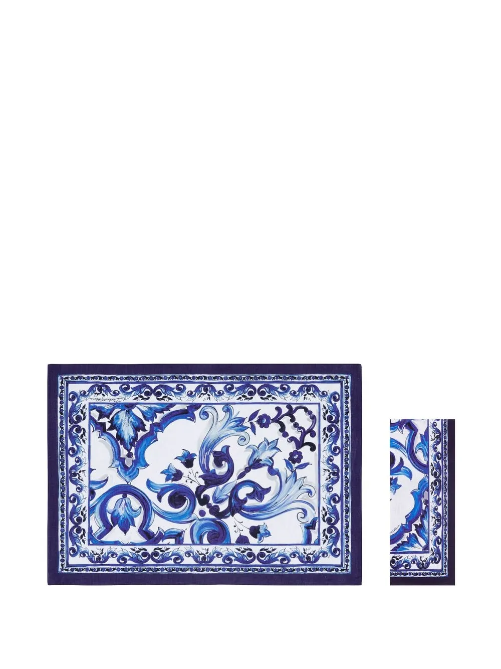 Blu Mediterraneo-print placemat and napkin set