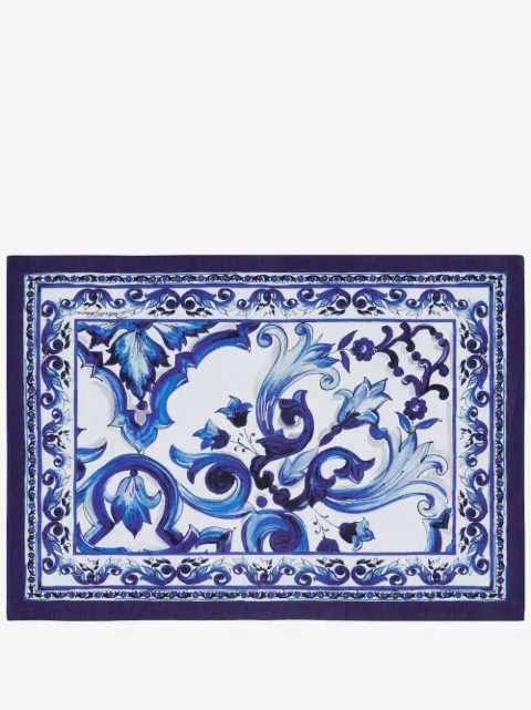 Dolce & Gabbana Blu Mediterraneo-print placemat and napkin set