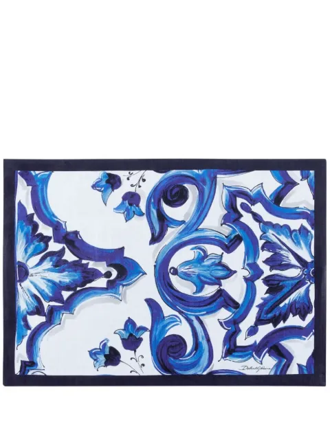 Dolce & Gabbana Blu Mediterraneo-print placemat and napkin set